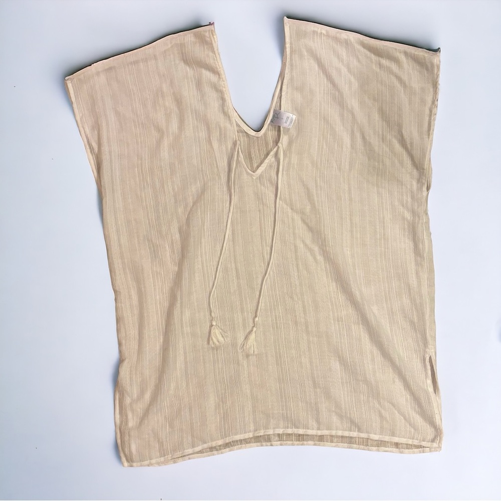 White sheer swim coverup - Large